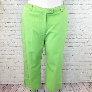 NWT Solar (by Lasania) Lime Green Capri Pants - Sz 14